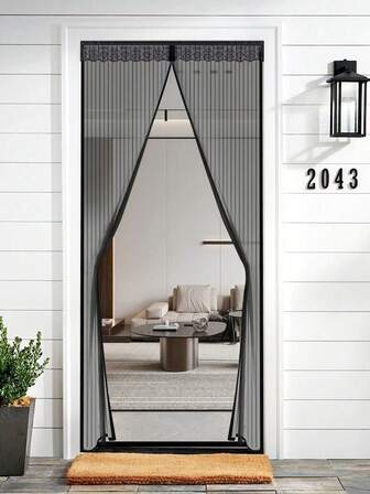 1pc Magnetic Screen Door, Mosquito Net, Mesh Screen Door, Anti-Insect, Durable Mesh Curtain, Pet & Child Friendly, Fits Front Door, Sliding Door