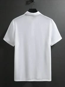 Camiseta de manga corta de malla de hielo para hombre, nuevo polo informal. - Blanco - Ver 2