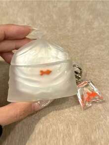 1个创意金鱼垃圾袋造型硅胶耳机保护套，适用于苹果1/2/4 Pro/Pro2 - 無色 - 查看 9