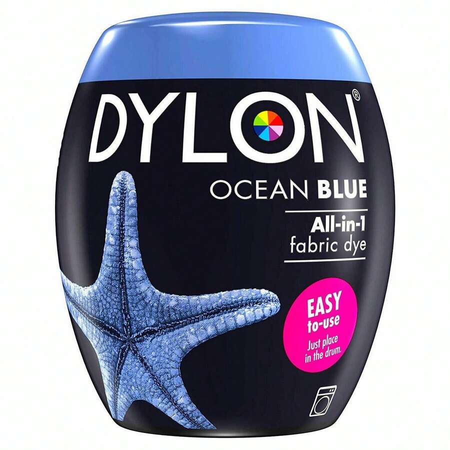 Dylon Washing Machine Fabric Dye Pod 350g Single Pack For Clothes, Home Textiles And Soft Furnishings, Ideal For Easy Colouring And Refreshing Fabrics At Home - Ocean Blue - View 1