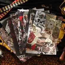 Gothic Washi Journal Stickers For Journaling, 30 Sheets Precut Large Halloween Stickers & 20 Scrapbook Aesthetic Goth Papers For Junk Journal Supplies, Scrapbooking, Collage, Bullet Journals, Planners, Art Crafts - Multicolor - View 6