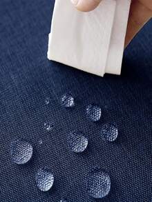 1pc Water-Repellent, Splash-Proof, Dirt-Resistant Thick Faux Linen Rectangular Tablecloth, Rustic Solid Color Coarse Linen, Tear-Resistant And Durable, Suitable For Dining Table, Kitchen, Cafe, Home Dinner, Catering, Patio, Wedding, Brunch, Farmhouse, Afternoon Tea, Party, Buffet And More - Navy Blue - View 4