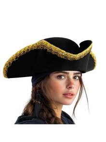 Adult Pirate Hat For Women Colonial Tricon Hat Halloween Costume Accessory - 彩色 - 查看 8
