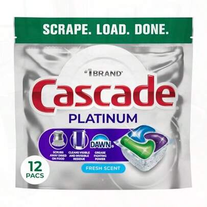 Cascade Platinum Dishwasher Pods Dishwasher Detergent Dish Detergent Soap Fresh 12 Count