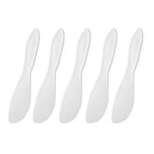 5 piezas Espátula de pastel de plástico multifunción, raspador de colores, herramienta de repostería para crema, pudín, mermelada, paleta, cuchillo raspador