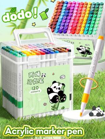 1 Box Acrylic Art Markers, For Kids' Art Painting Acrylic Marker Pen, Waterproof & Quick-Dry, Perfect For Student Graffiti,Teachers And School Use,Random Shipment Of New And Old Versions