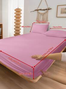 2/3件套床上用品套装，纯色床单套装，舒适家纺，柔软透气床垫保护套，亲肤床笠套装，四季皆宜，床单，床笠，床罩 99*190