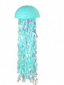 3pcs Pink Purple Blue Hanging Jelly Fish Paper Lanterns, Gradient Colorful Paper Lanterns, Jellyfish Paper Lanterns, For Mermaid Theme Party, Under The Sea Ocean Birthday Decorations, Under The Sea Theme, Ocean & Beach Room Hanging Decor, Shower Room Garland Mermaid Party Decoration, Colorful Hanging Streamers Suitable For Birthday Baptism Weddi - Multicolor - View 14