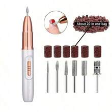 Professional Nail Drill Kit, USB Rechargeable Nail File Drill, 300mAh Lithium Battery High Capacity, Manicure & Pedicure Set, Home And Salon Nail File Kit, Nail Buffer Grinding Polishing Tools