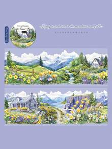 1 Roll Small Town Landscape & House PET Decorative Tape, Suitable For Scrapbooking, DIY, Photo Album, Planner - Multicolor - View 18