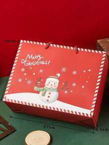 3/12pcs/Pack Christmas Gift Paper Bags, Reusable Candy Cookie Bags For Party Favor, Gift Wrapping Christmas Christmas Decorations Christmas Pajamas Christmas Gifts Christmas Decor