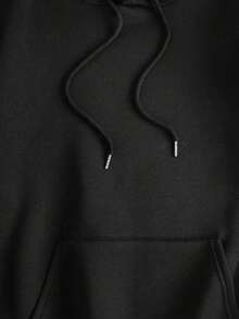 Francisca Sudadera con capucha de felpa con cordón, estampado de leopardo y estrella, informal, para otoño/invierno, de manga larga - Negro - Ver 5