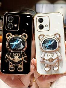 City Capas – Luxury Case With Glitter Astronaut Stand For Motorcycle, Cute And Functional - 黑色 - 查看 2