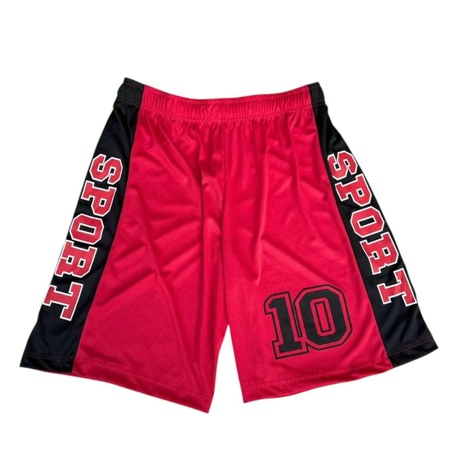 Men's Sports Shorts For Gym, Bodybuilding, Running - Đỏ thể thao - Xem 1