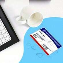 10pcs Misaligned Transparent Card Cover | Easy Card Insertion And Retrieval, Practical Protective Cover For ID Cards And Identification Documents - Blue and White - View 4