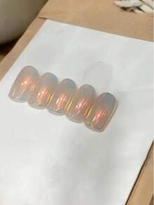 2Pcs/Set [Sparkling Powder Nail Art Supplies] Shimmering Highlighter Glitter Flakes For Nail Art Decoration, Sparkling Powder, DIY Manicure Supplies,Comes With 2 Sponge Applicator - 彩色 - 查看 2