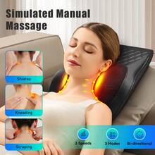 C-Shaped Back Massager With Heating Function, Built-In 2000mAh Battery, Massages Neck And Back, 3D Kneading Massage Pillow, Suitable For Back, Neck, Shoulder, Leg, Great Gift For Men, Women, Parents, Relaxation At Home, Office And Car - Black - View 8