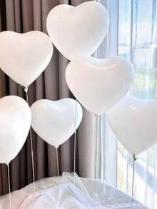 20 pezzi/10 pezzi Palloncini in lattice bianchi a forma di cuore da 10 pollici, adatti per decorazioni di feste di compleanno, decorazioni di San Valentino, proposte al partner, decorazioni per fidanzamenti, decorazioni per matrimoni, decorazioni per la casa, accessori fotografici per esterni, decorazioni natalizie, decorazioni natalizie per la casa - Bianco - Visualizzare 4