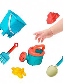 1 Set Children's Outdoor Beach Toy Set Includes Sand Shovel, Beach Bucket, Sand Digging Tool, Beach Toy Accessories, Outdoor Toys, Party Toys, Birthday Gift, Random Color - Multicolor - View 4