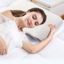 Almohada viscoelástica Space Slow Rebound, 10 cm de grosor, soporte cervical en forma de mariposa, 59*33 cm, color gris