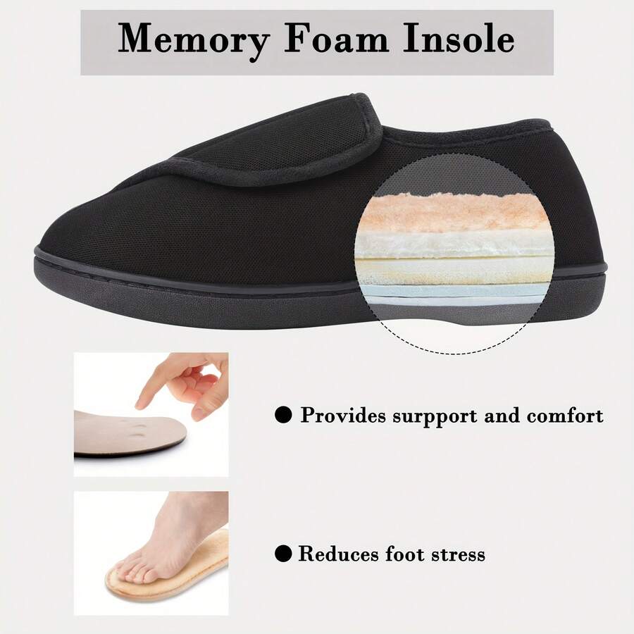 Women's Slippers - Indoor & Outdoor Wear, Warm, Comfortable, Two Solid Colors, Timeless & Stylish - Black - View 1