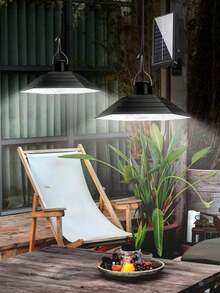 1pc Solar Powered Lamp, Outdoor & Indoor, Remote Control Solar Hanging Lamp, Separate Single/Dual Head Outdoor Path Light, Yard Lighting LED Night Light, Indoor Lighting Lamp, White Light With Remote Control Multifunctional Solar Hanging Lamp - Chandelier-high Gloss - View 5