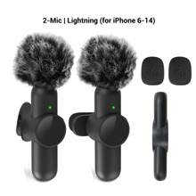 HITOZON Micrófono lavalier inalámbrico para teléfono, micrófono inalámbrico plug-and-play, micrófono de solapa para grabación de video, enseñanza, entrevistas, podcast y vlog