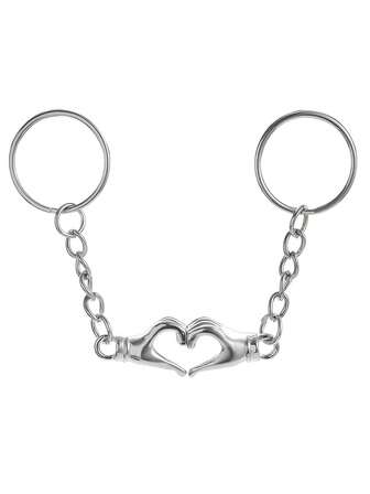 Porte-clés de couple, porte-clés en forme de cœur, cadeau parfait pour la Saint-Valentin pour lui, elle, petit ami, petite amie, épouse, mari, fiancé(e). Pour la décoration des clés, accessoires de voiture pour la Saint-Valentin, sac pour l'école