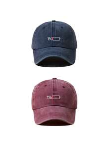 1pc Embroidered Baseball Cap, Unisex Adjustable Soft Top Sun Hat, Suitable For Cycling, Vacation, Travel, Streetwear