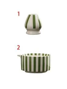 1pc/2pcs/3pcs/4pcs Black Striped Japanese Matcha Tea Set, Includes Matcha Bowl, Matcha Whisk, Matcha Cup, Stirrer, Tea Scoop, Tea Bowl Set, Matcha Preparation, Dessert & Beverage Making Tools, Japanese Gift Box, Songdai Matcha Whisking Set, Gift For Matcha Lovers