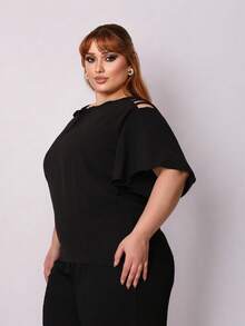 Plus Size Women Tops - màu đen - Xem 3