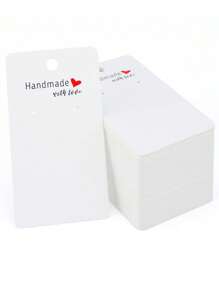 10/50/100件耳环展示卡，珠宝包装卡，心形耳环收纳卡 - 首飾卡 - 查看 10