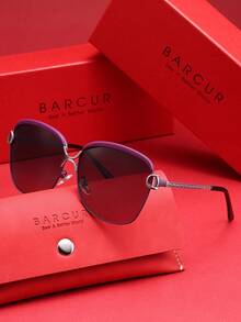 BARCUR Gafas de sol de gran tamaño para mujer de la marca BARCUR con lentes TAC que dan forma al rostro, a prueba de viento y polvo, resistentes a los rayos UV y que reducen el deslumbramiento, con empaque de marca, un regalo perfecto