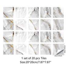 20 Stücke Mandala Muster Küchenrückwand Aufkleber, PVC wasserfeste Wandaufkleber, 30 x 30 cm, geeignet für Küche, Balkon, Spüle, Badezimmer und Esszimmer Dekoration