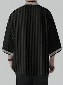 男士龙袍印花防晒，涤纶，休闲夏季风格