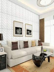 4pcs 3D Sticker Embossed XPE Foam Wallpaper, Waterproof & Moisture-Proof Faux Leather Texture, Headboard Anti-Collision Soft Pad Removable Wall Sticker, Reusable & Cuttable, Suitable For Bedroom & Living Room Wall Decor, Sound Insulation Thick Wall, Home Decor Wall Paper