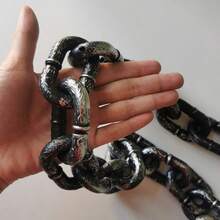 1pc Halloween Plastic Chain Link, Costume Handcuff Prop, Halloween Decoration Accessory, Suitable For Mini Ball, Scary Costume, Haunted House Decor, Masquerade And Haunted House Decoration, Realistic Fake Chain Link For Halloween Decor - Multicolor - View 9
