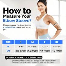 1 Pair Sports Arm Sleeves Compression Elbow Pads Warm Breathable Protective Covers, Suitable For Basketball, Football, Running, Fitness, Cycling And Tennis - Multicolor - View 2