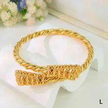 Luxury Dubai Gold Plated Bracelets 21k Gold Color Saudi Bridal Wedding Bangles Arab Women Engagement Party Jewelry - Bracelet - View 19
