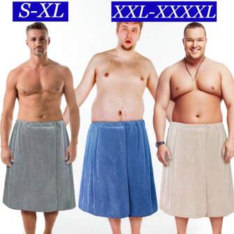 1 Pack Coral Fleece Bathrobe With Stickers And Elastic Band, Multiple Sizes For Perfect Fit And Comfort,Absorbent Wearable Bath Towel, Bath Skirt For Wen, Bath Wrap Towel, Nightgown For Sauna Beach Pool Gym Travel, Essential Bathroom Supplies,School,Back To School,Travel,Travel Essentials,Home Essentials,Towel,Skin Care