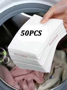 240/120片装洗衣吸色纸防染色洗衣片适用于洗衣机清洁衣物防染色纸 - 白色 - 查看 23