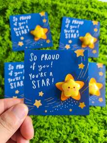 10pcs Charming Resin Star Pocket Hug Cards Will Inspire You To Face Life's Challenges With A Positive Attitude. These Thoughtful Lucky Charms Are Perfect For Family, Friends, Beloved Mothers, And Women. They're Also Perfect As Party Favors, Adult Party Favors, Wedding Gifts For Guests, Christmas Gifts