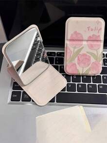 1pc Foldable Makeup Mirror, Portable Handheld Makeup Mirror, Simple Vanity Mirror For Dorm, Student Desk,Makeup,Cheap,Room Decor,Vanity,Travel,Bedroom,Makeup Accessories,Mirror,Vanity Mirror,Mini Mirror,Compact Mirror,Mirror Small,Hand Mirror,Cheap,Stocking Stuffers,Makeup,Makeup Tools,Cheap Stuff,Gifts,Gifts For Women,Christmas Gifts,Giveaways,Travel,Cheap Stuff,Travel Essential - Multicolor - View 8