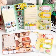 1 conjunto de adesivos combinados de desenho animado, alto valor de cor, fofos, multifuncionais, marcadores de classificação, adesivos para cenas decorativas de manuais