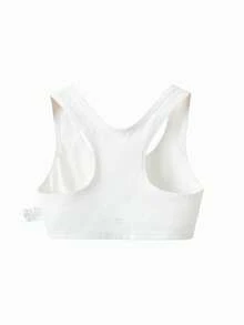 Balabala Girls Training Bra Seamless Anti-Peek Bralette Sports Crop Top - Original White - View 2