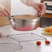 1pc Stainless Steel Thickened Pot Holder, Kitchen Heat Insulation Mat, Tabletop Trivet, Dish Drying Rack - Multicolor - View 3