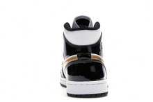 Air Jordan 1 Mid Patent SE 'Black Gold' White Metallic-Gold Sneakers Men 852542-007 - Nhiều màu - Xem 6