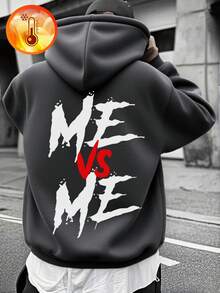 Tween Boy Thermal Lined Hooded Sweatshirt, Warm Long Sleeve Top For Kids, Youth Street/Casual/Stylish/Daily/Sports/Fashion/School Wear, Suitable For Autumn/Winter - Dark Grey - View 5