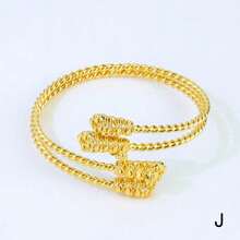 Luxury Dubai Gold Plated Bracelets 21k Gold Color Saudi Bridal Wedding Bangles Arab Women Engagement Party Jewelry - Bracelet - View 9