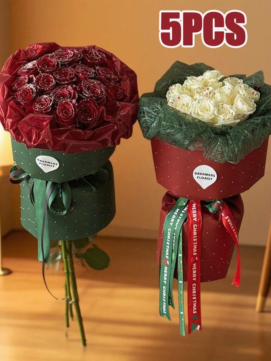 Weihnachtsbeleuchtung Luxus Diamant Phantom Geschenkpapier, Apfel Blumenstrauß Geschenkpapier zum Selbermachen